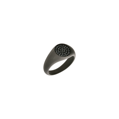 Anello Mano-J. Uomo in Titanio Diamante Black 0.53 Ct MAN1DPADBK_20 - MAN1DPADBK_20